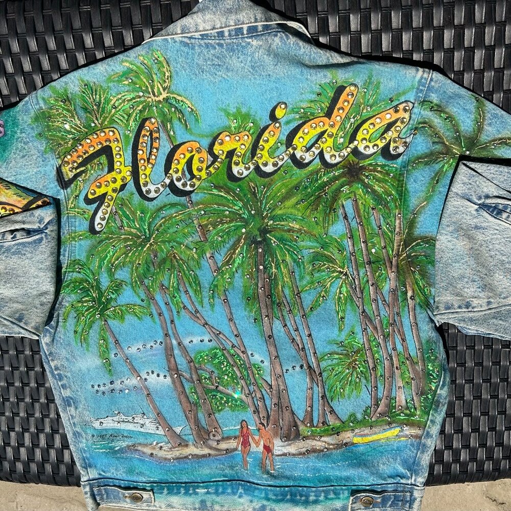 Tony Almo crystal denim jacket